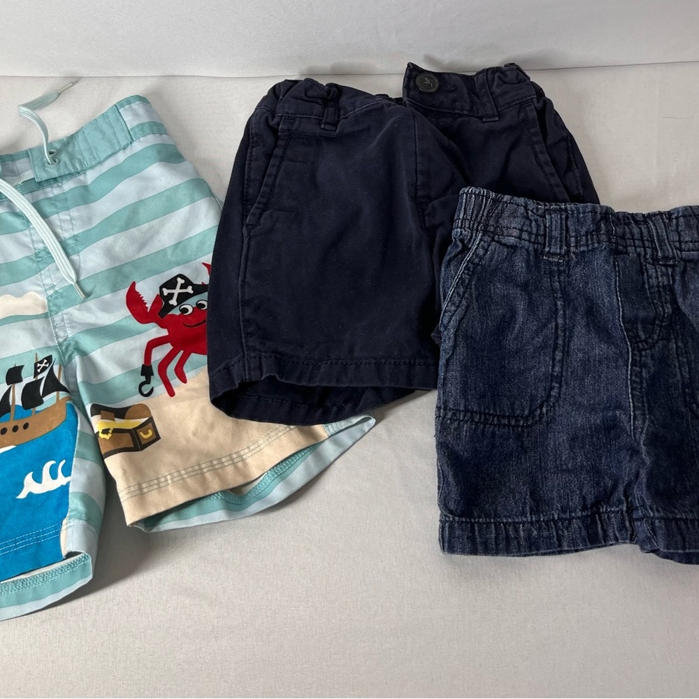 Gymboree Striped Pirate‎ and Navy Shorts Trio
